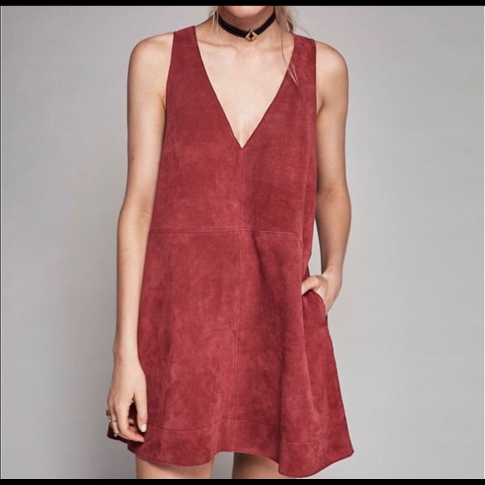 Suede mini dress